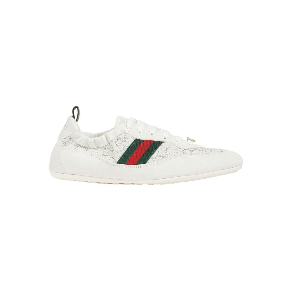 Gucci NIB GG Crystal Shift Sneaker in White Size 40